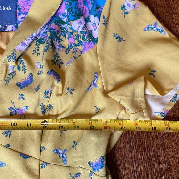 Modcloth floral butterflies dress L with pockets - Picture 5 of 7